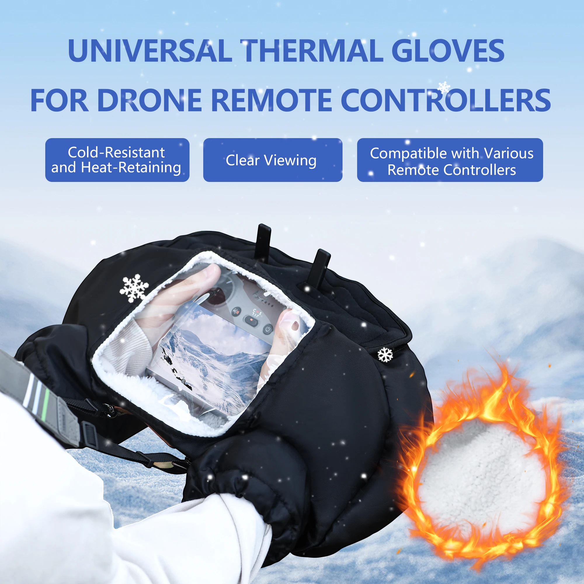 Dji Drone Mini 4 Pro - Guantes Cálidos de Invierno para Vuelo